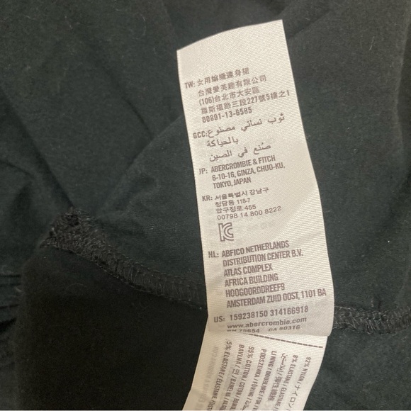 Abercrombie & Fitch Lace Cutout Waist Short Party Dress 3/4 Sleeves Black Sz M - Picture 15 of 16